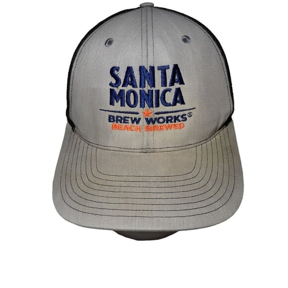 Hat Santa Monica Brew Works Beach Brewed Trucker Mesh Adjustable Cap Embroidered